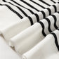 Slit Striped Round Neck Long Sleeve Sweatshirt