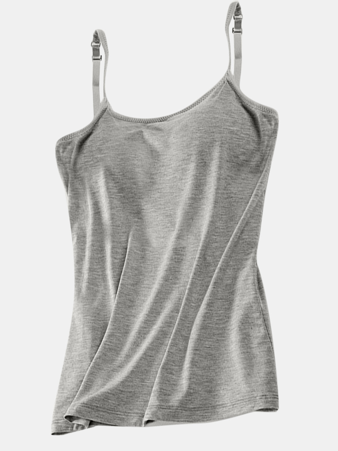 Full Size Scoop Neck Adjustable Strap Cami