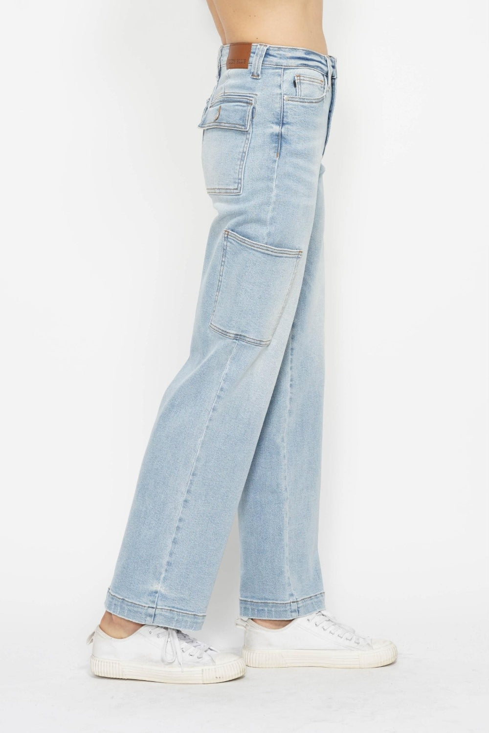 Judy Blue Full Size High Waist Straight Cargo Jeans *