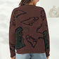 Dinosaur Print Pullover Sweater