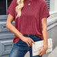 Lovelet Round Neck Short Sleeve Rib T-Shirt