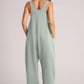 Wide Strap Jumpsuit with Pockets