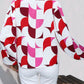 Frill Notched Long Sleeve Blouse