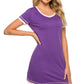 Contrast Trim Short Sleeve Lounge Dress