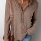 Notched Long Sleeve Top