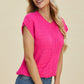 Double Take Full Size Cable-Knit Round Neck Cap Sleeve Sweater