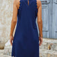 Mock Neck Sleeveless Mini Dress