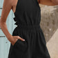 Halter Neck Tie Back Romper