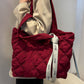 Quilted Nylon Large Tote Bag