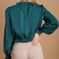 Umgee Frill Tied Hem Long Sleeve Blouse