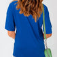 Slit Round Neck Half Sleeve T-Shirt