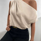 Ruched Single Shoulder Blouse