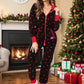 Printed Zip Up Long Sleeve Hooded Jumpsuit