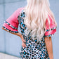 Leopard Round Neck Half Sleeve T-Shirt