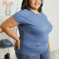 Sew In Love Full Size Exposed Seam Round Neck Short Sleeve T-Shirt