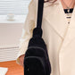 Corduroy Solid Color Crossbody Bag