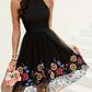 Cutout Grecian Neck Mini Dress