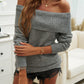 Devine Off-Shoulder Long Sleeve Sweater