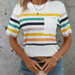 Striped Round Neck Short Sleeve T-Shirt