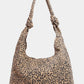 Fame Leopard Knotted Strap Shoulder Bag