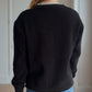 Contrast Button Down Long Sleeve Cardigan