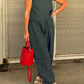 Lovelet Plaid Round Neck Sleeveless Top and Pants Set