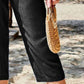 Pocketed Elastic Waist Capris