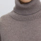 Ribbed Detail Turtleneck Dropped Shoulder Sweater