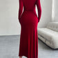 Ruched Long Sleeve Maxi Dress