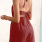 Halter Neck Tie Back Romper