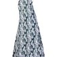 Slit Crisscross Printed Sleeveless Cami Midi Dress