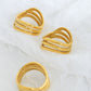 Titanium Steel Three-Layered Ring