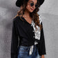 Printed Collared Neck Long Sleeve Shirt