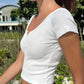 Devine Button Detail Short Sleeve T-Shirt