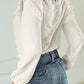 Frill Mock Neck Ruffled Balloon Sleeve Blouse