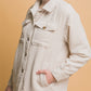 Love Tree Corduroy Button Up Jacket with Sherpa Inside
