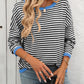 Mandy Striped Round Neck Long Sleeve Sweater