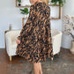 Double Take Full Size Printed Ruffle Hem Long Sleeve Dress