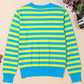 Striped Round Neck Long Sleeve Sweater