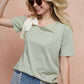 BiBi Tied Ribbon One Shoulder Short Sleeve T-Shirt - Brand BiBi