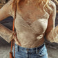 Surplice Cami and Lace Long Sleeve Cover Up Set