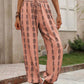 Tied Printed High Waist Pants
