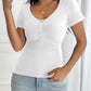 Devine Decorative Button Short Sleeve T-Shirt