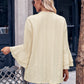Eyelet Bell Sleeve Cardigan