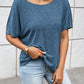 Backless Twisted Round Neck Half Sleeve T-Shirt