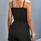 Scoop Neck Romper with Pockets