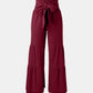 Tied Ruched Wide Leg Pants