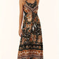 FULL SIZE Printed Scoop Neck Midi Cami Dress