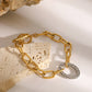 Two-Tone Stainless Steel Chain Bracelet