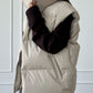 Zip Up Turtleneck Vest Coat